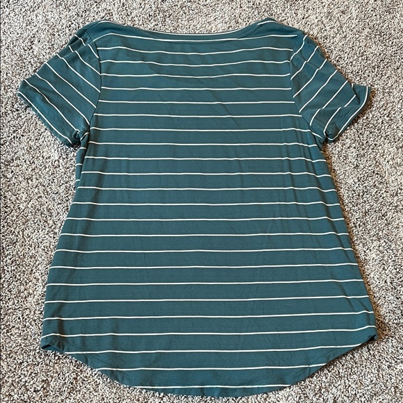 Striped Teal Women's Top - Picture 3 of 3